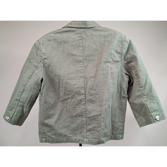 Stix N Stones Toddler Boys Sports Jacket Dress Up Green Linen Cotton 3-Button 2T - Picture 2 of 5
